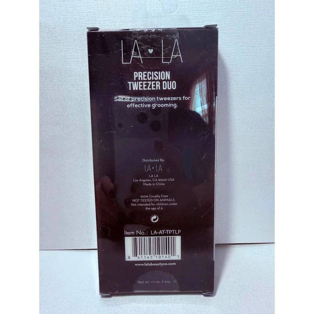 LA•LA Precision Tweezer Duo – Slanted + Pointed Tips